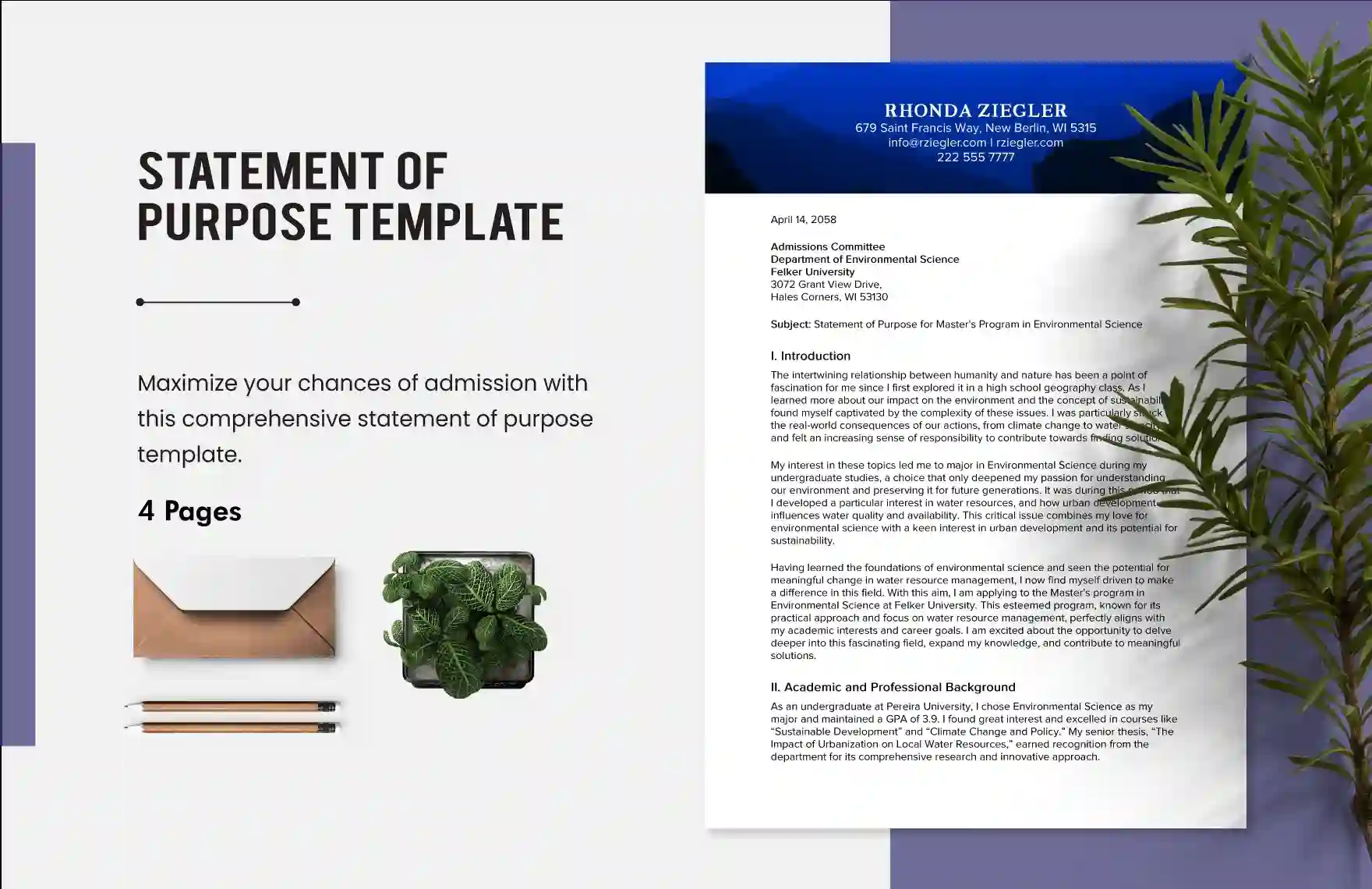 Well-designed college SOP